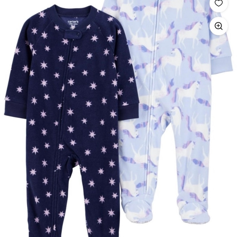 Carter's Navy and Light Blue Girls Footies